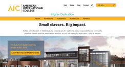 Desktop Screenshot of aic.edu